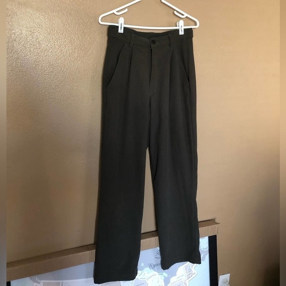 REI Deep Olive Straight Leg Trouser Size 10 - Picture 1 of 7